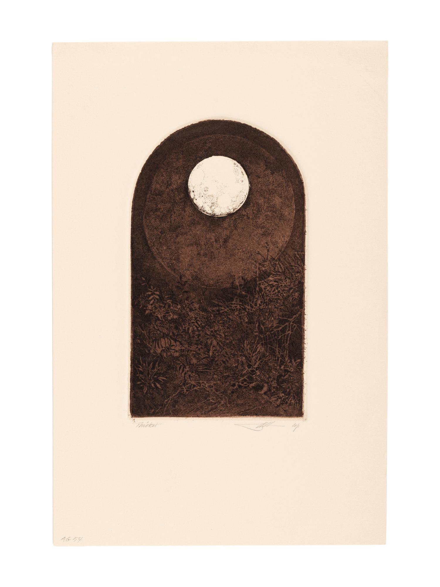 MOSER, Barry. Thicket. [1973]. 284 x 189 mm. Etching in dark brown ink. One of 50 impressions, captioned and signed in pencil, designated artist’s proof (“ap”).