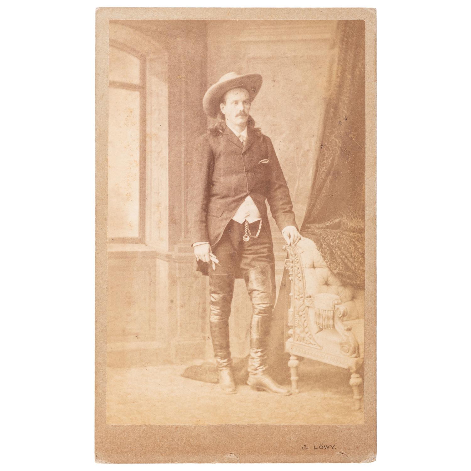W.F. Doc Carver, CDV, Program, and Newspaper Clipping