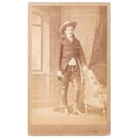 W.F. Doc Carver, CDV, Program, and Newspaper Clipping