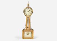 A Federal giltwood and églomisé banjo clock, early 19th century