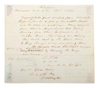 [CIVIL WAR - US NAVY]. LEE, Samuel Phillips (1812-1897). A group of 7 documents related to Rear Admiral Samuel P. Lee, incl. Vicksburg content and preparations for the Battle of Nashville.