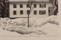 A group of four American prints (Ernest Fiene, New Snow ; Ernest Fiene, Rural Village ; Kyra Markham; Winter Twilight ; Ronau Woiceske, Winter Chores)