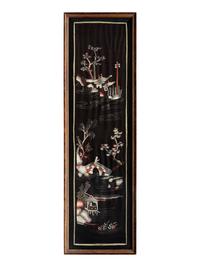Six Chinese Embroidered Silk Panels