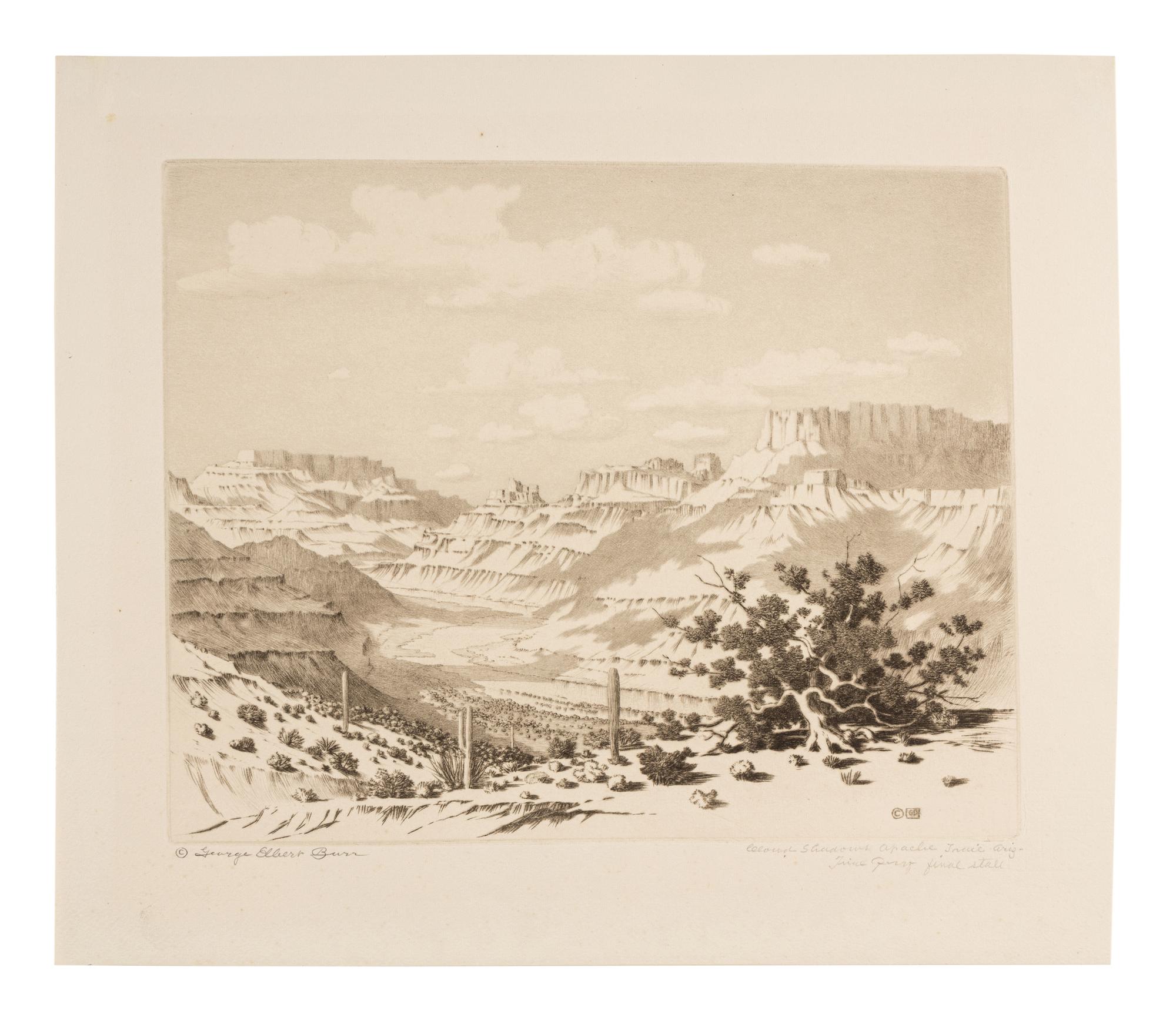 Two Works: Cloud Shadows, Apache Trail, Ariz. and Desert Monument - Arizona