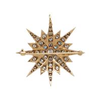 DIAMOND STAR PENDANT BROOCH