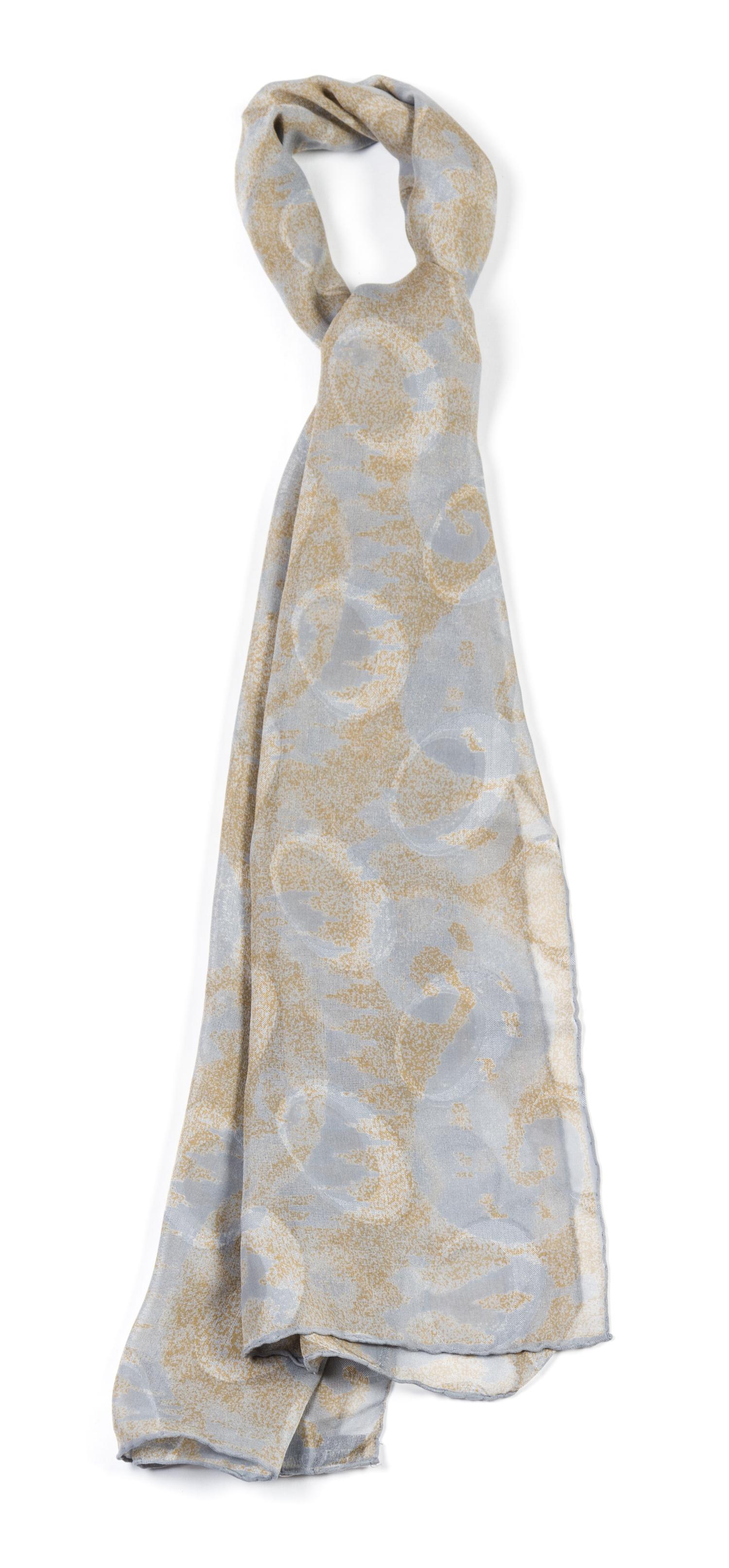 Two Giorgio Armani Silk Print Scarves,