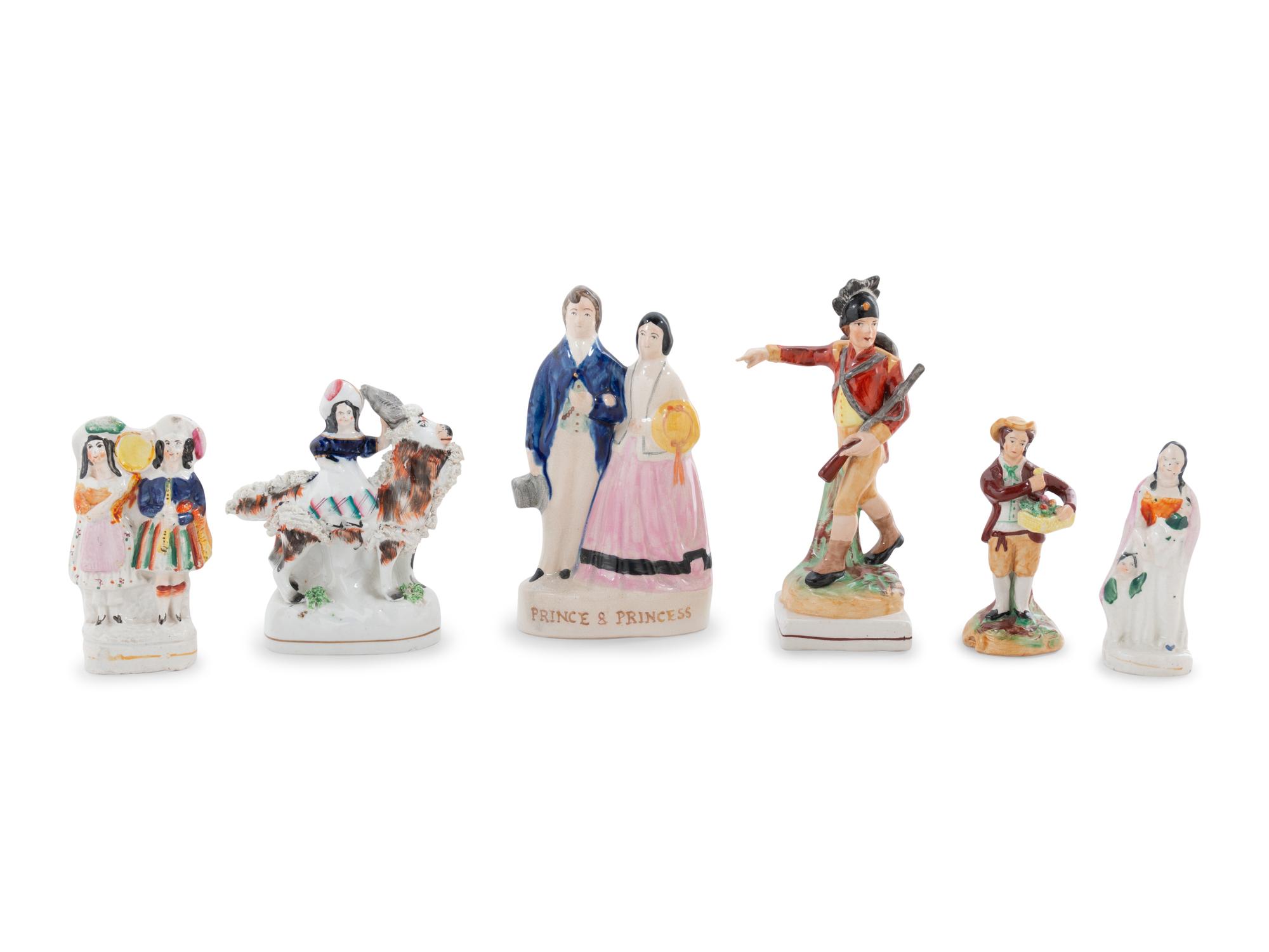 A Collection of Thirteen Staffordshire Figures