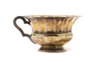 A Royal Spanish Silver-Gilt Cup and Saucer, Real Fabrica de Plateria de Martinez, Madrid, 1836, both applied with the arms and coronet