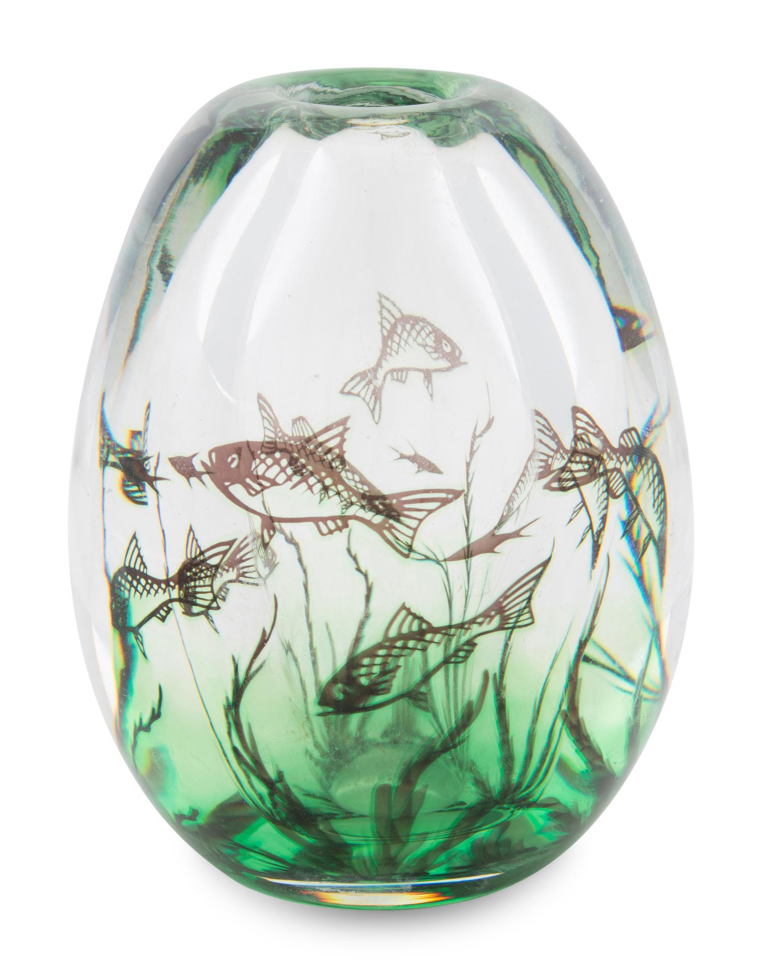 An Edward Held Orrefors Vase