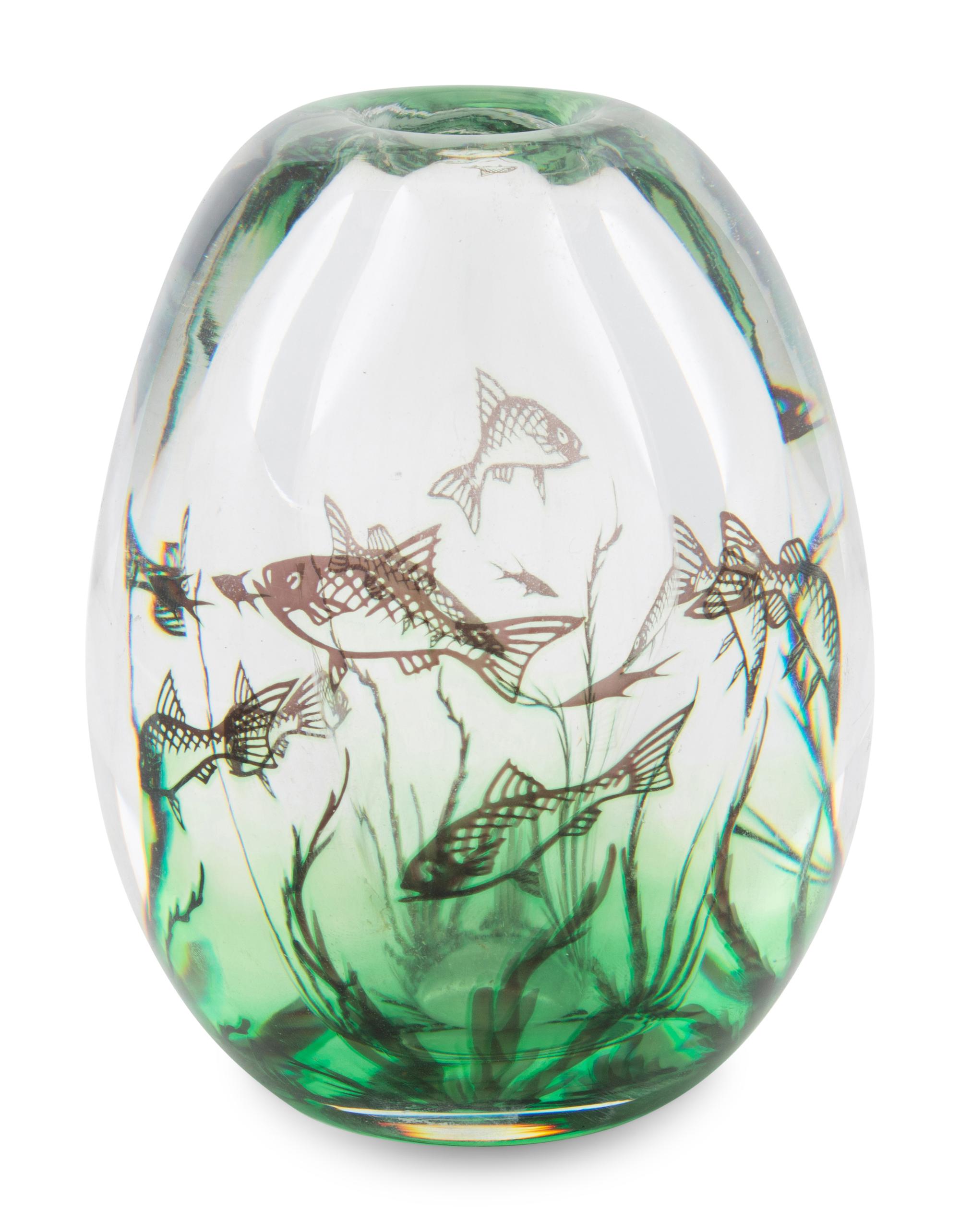 An Edward Held Orrefors Vase