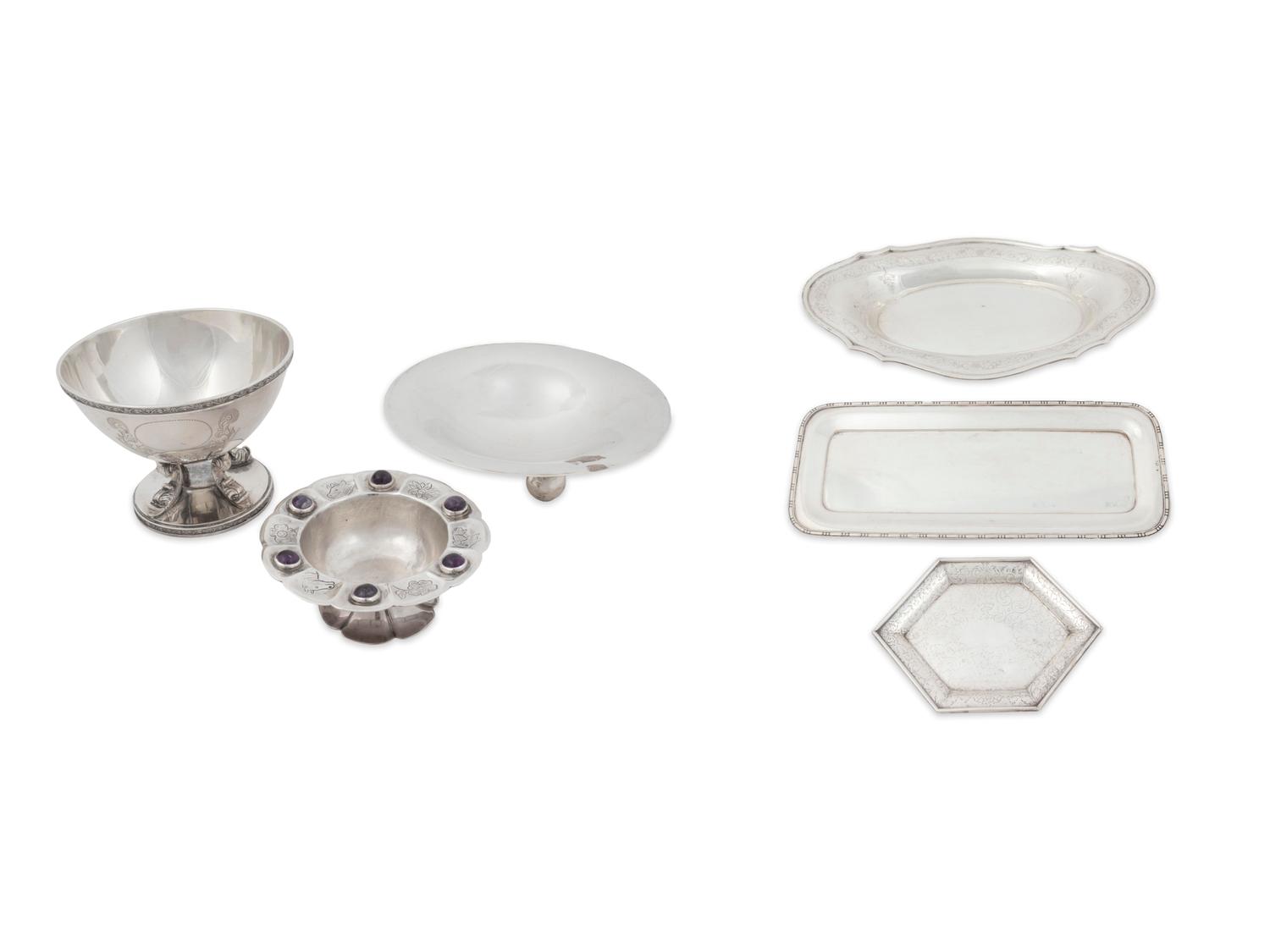 Six Silver Table Articles