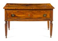 A Provincial Fruitwood and Marquetry Commode Height 30 1/4 x width 49 x depth 22 3/4 inches. — 18TH CENTURY