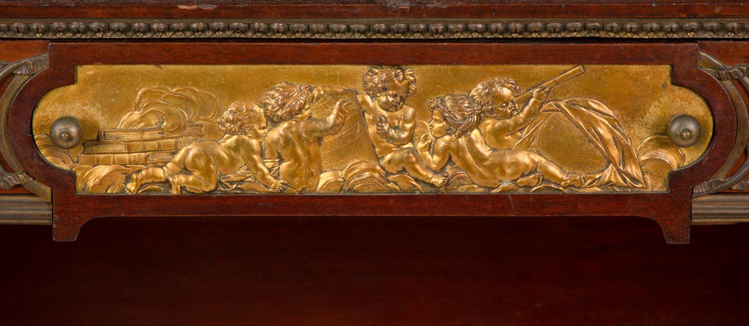 A Fine French Carved Mahogany Gilt Bronze Mounted and Glazed Curio Cabinet on Stand — CIRCA 1890