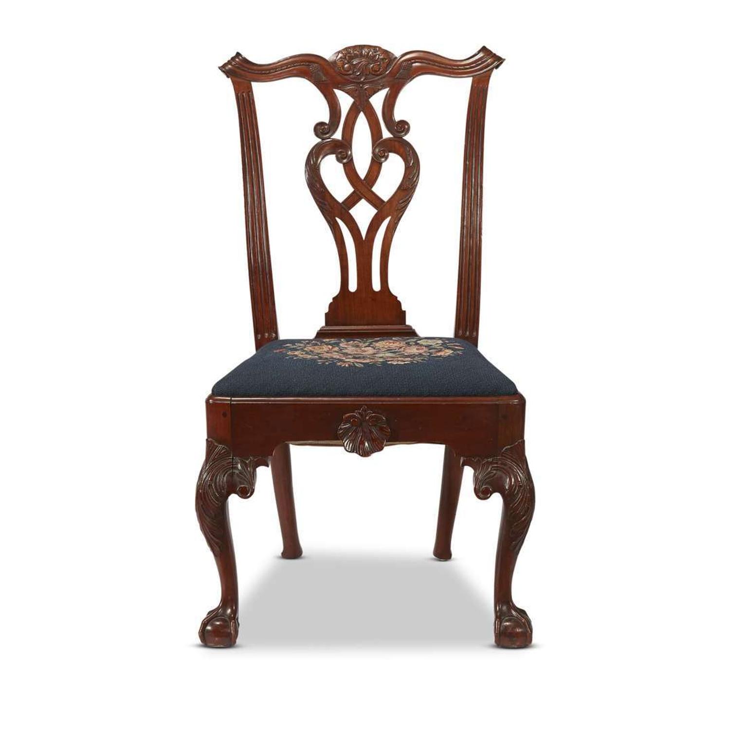 Chippendale carved mahogany side chair Philadelphia, PA, circa 1780