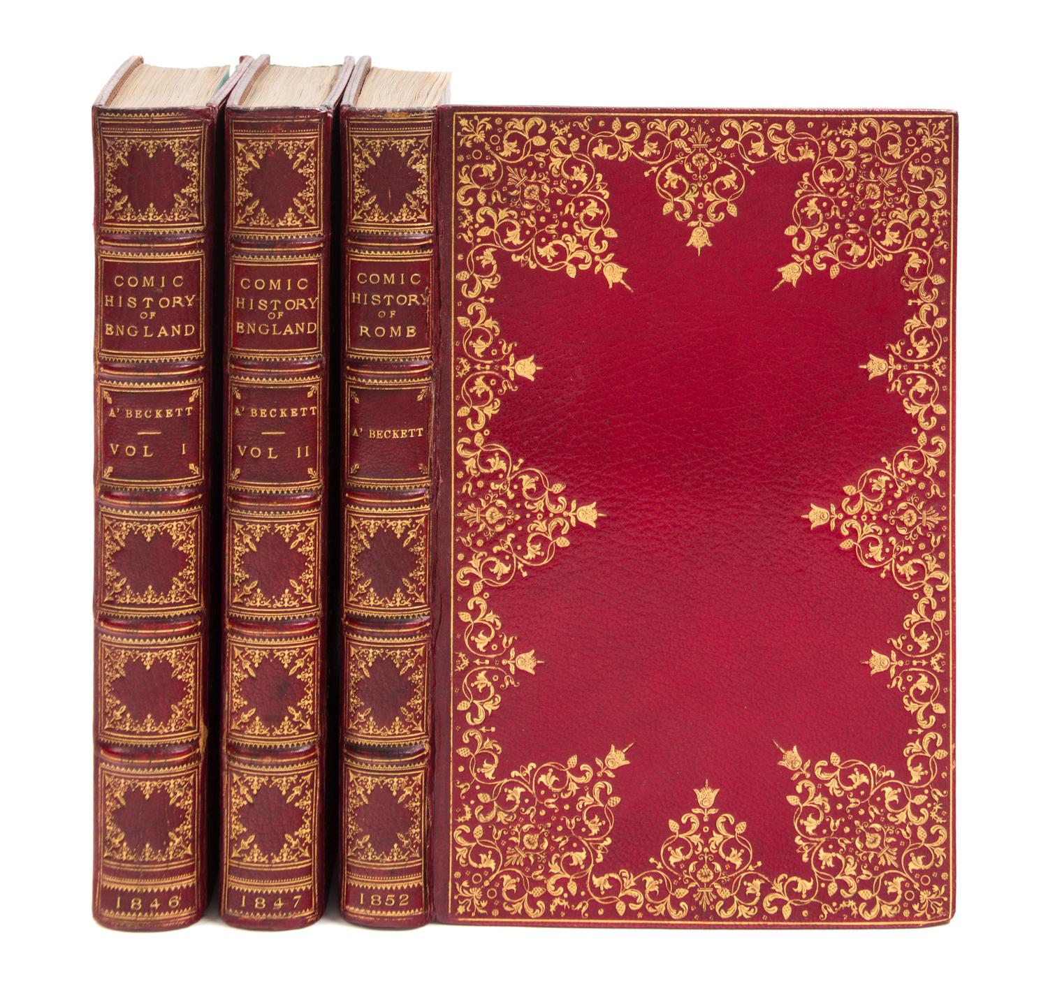 A'BECKETT, Gilbert Abbott. The Comic History of England. -The Comic History of Rome. London, 1846-1848. Bound from original parts.