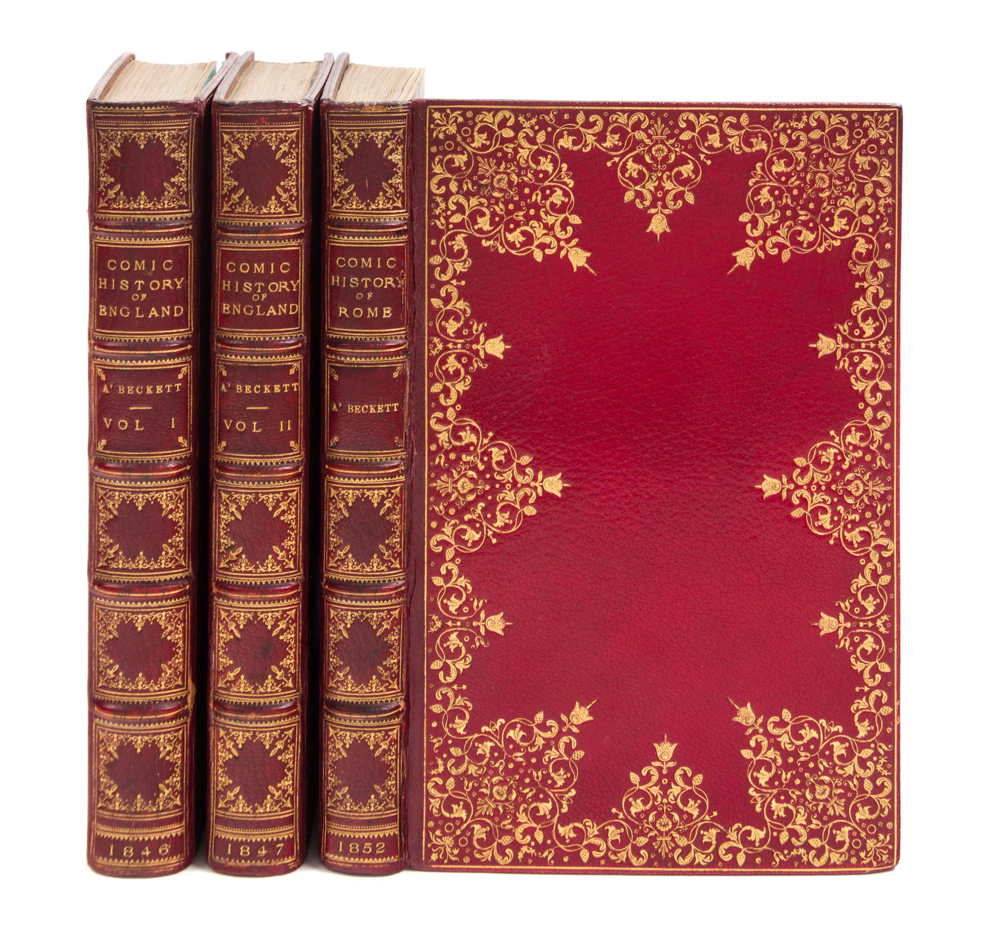 A'BECKETT, Gilbert Abbott. The Comic History of England. -The Comic History of Rome. London, 1846-1848. Bound from original parts.