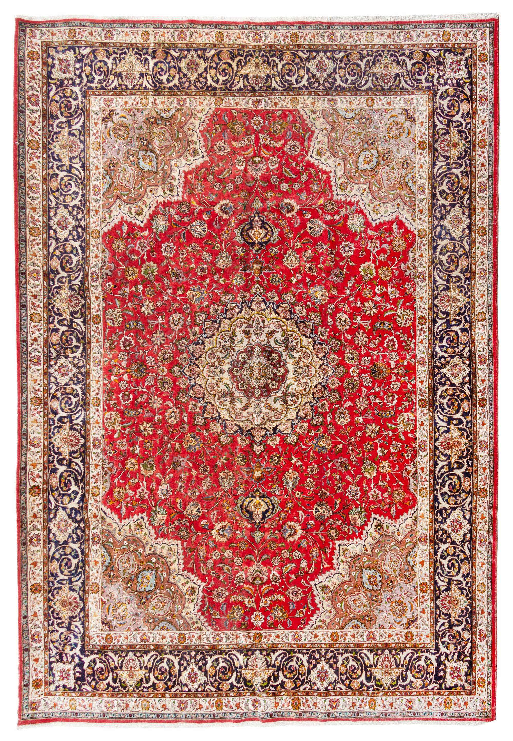 A Tabriz Wool and Silk Rug