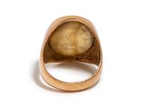 A Sasanian Agate Ring Stone with a Griffin — Set in a copper ring