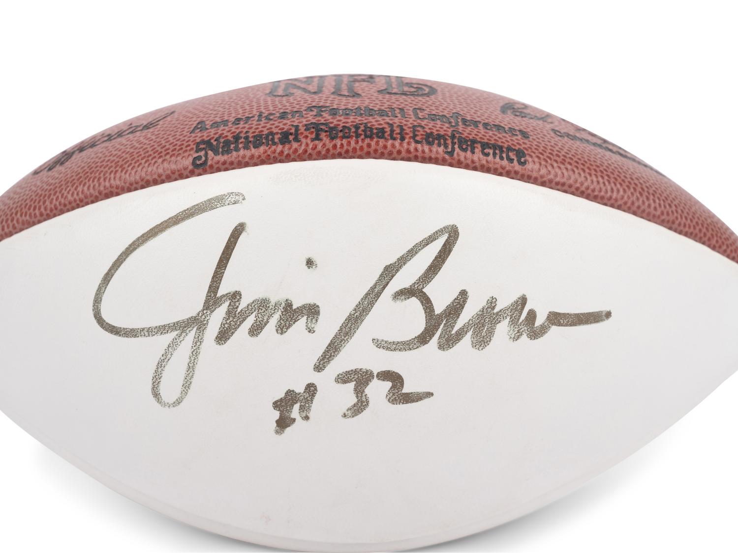 A Jim Brown Signed Autograph Football (Beckett Authentication Services),