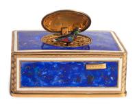 An Enamel and Gilt Metal Singing Bird Automaton