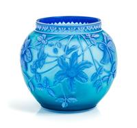 Thomas Webb & Sons, LATE 19TH CENTURY, a cameo glass vase, of ovoid form with floral decoration