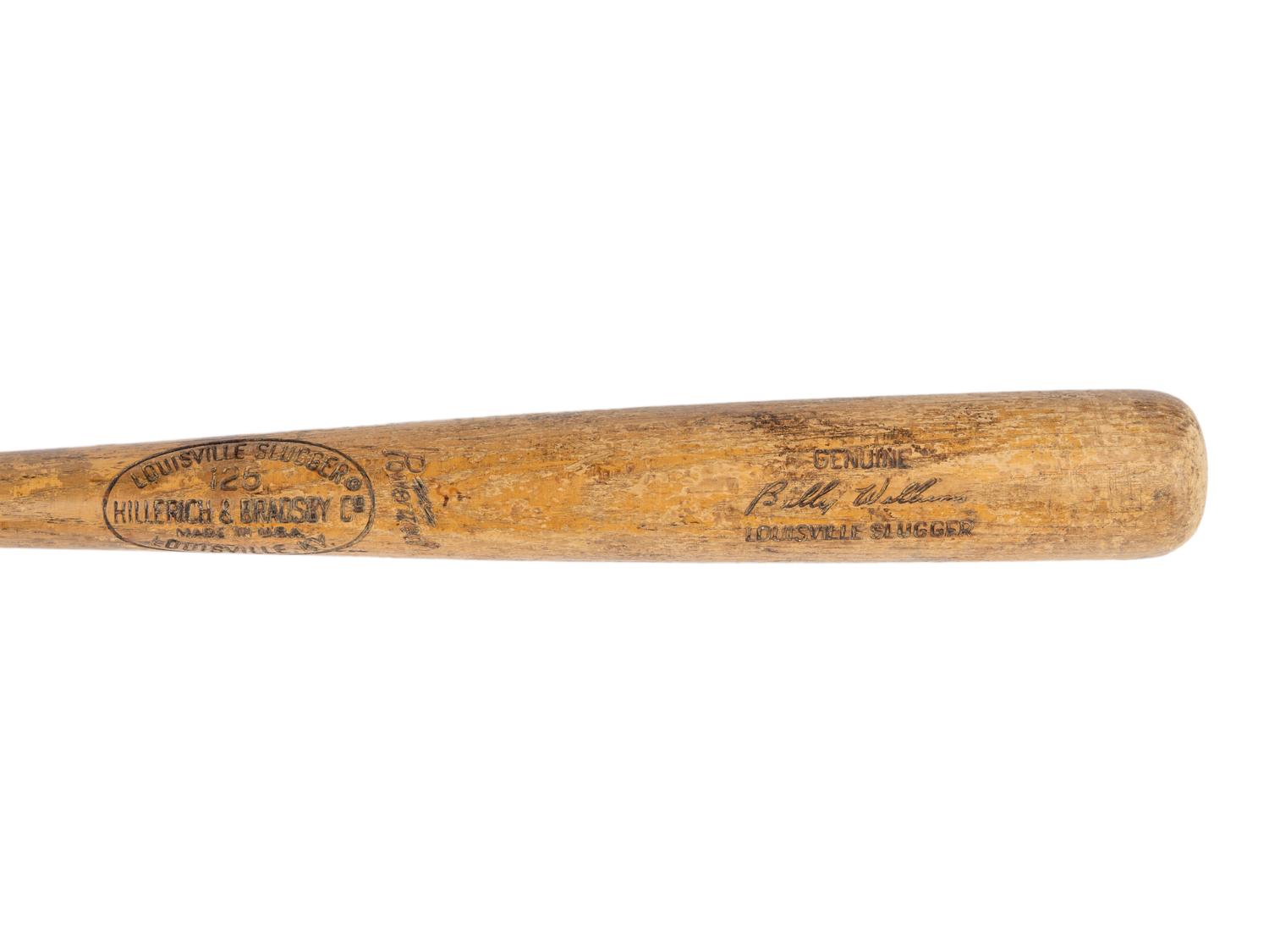 An Authentic Billy Williams 1969-72 Game Used and Signed Louisville Slugger Bat (MEARS A9),