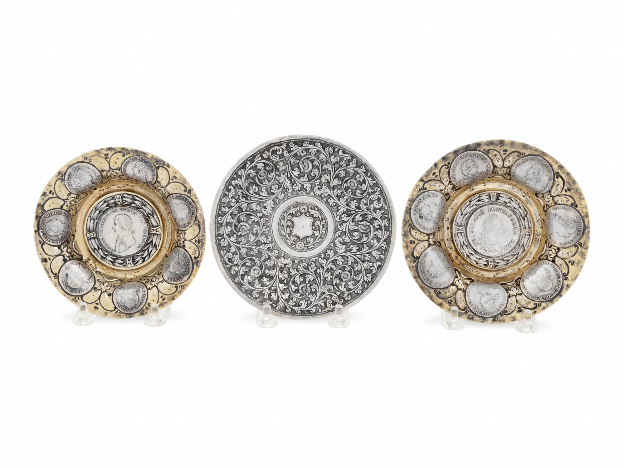 Three Continental Silver Dishes