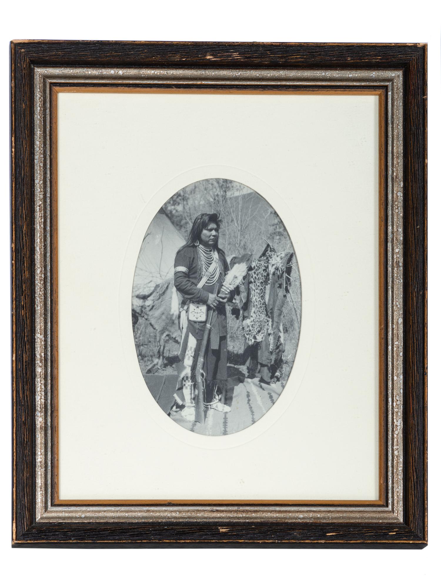 [NATIVE AMERICANS]. A group of photographs and prints of Native American subjects, highlighted by cabinet card of Oglala Lakota Chief Low Dog.