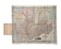 [Maps & Atlases] The Western Tourist and Emigrant’s Guide Through the States of Ohio, Michigan, Indiana, Illinois, Missouri, Iowa, and Wisconsin, and the Territories of Minesota, Missouri, and Nebraska...