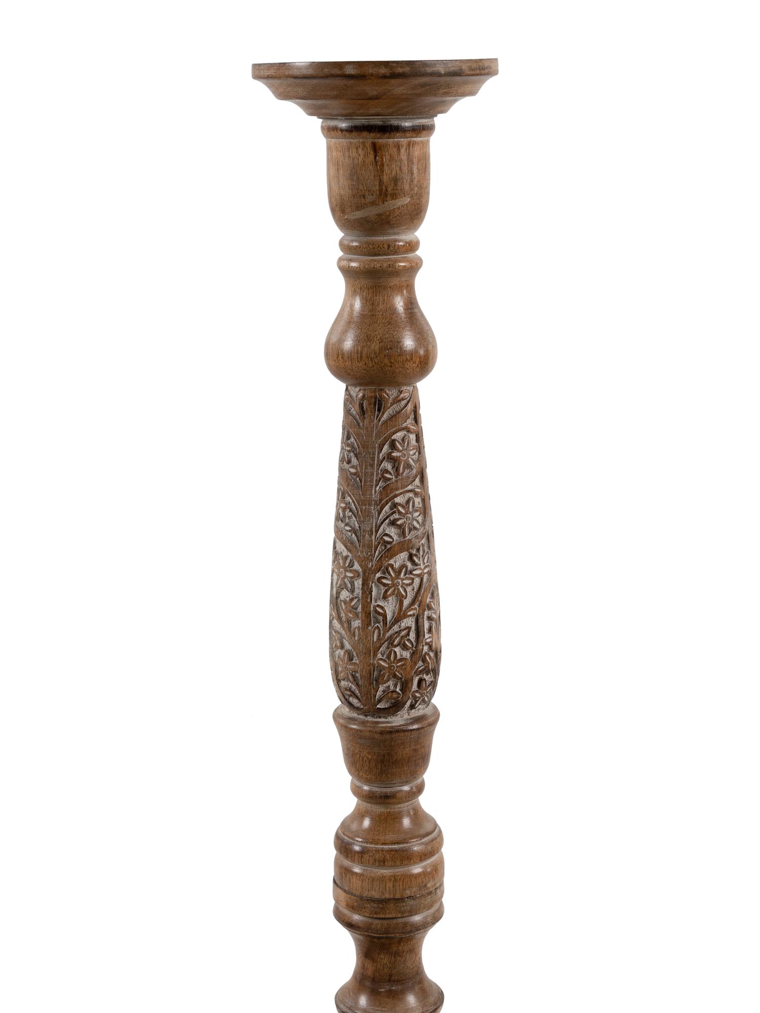 A Pair of Italian Wood Pricket Sticks