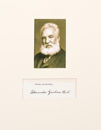 BELL, ALEXANDER GRAHAM. Clipped signature ("Alexander Grham Bell"), s.l., n.d.