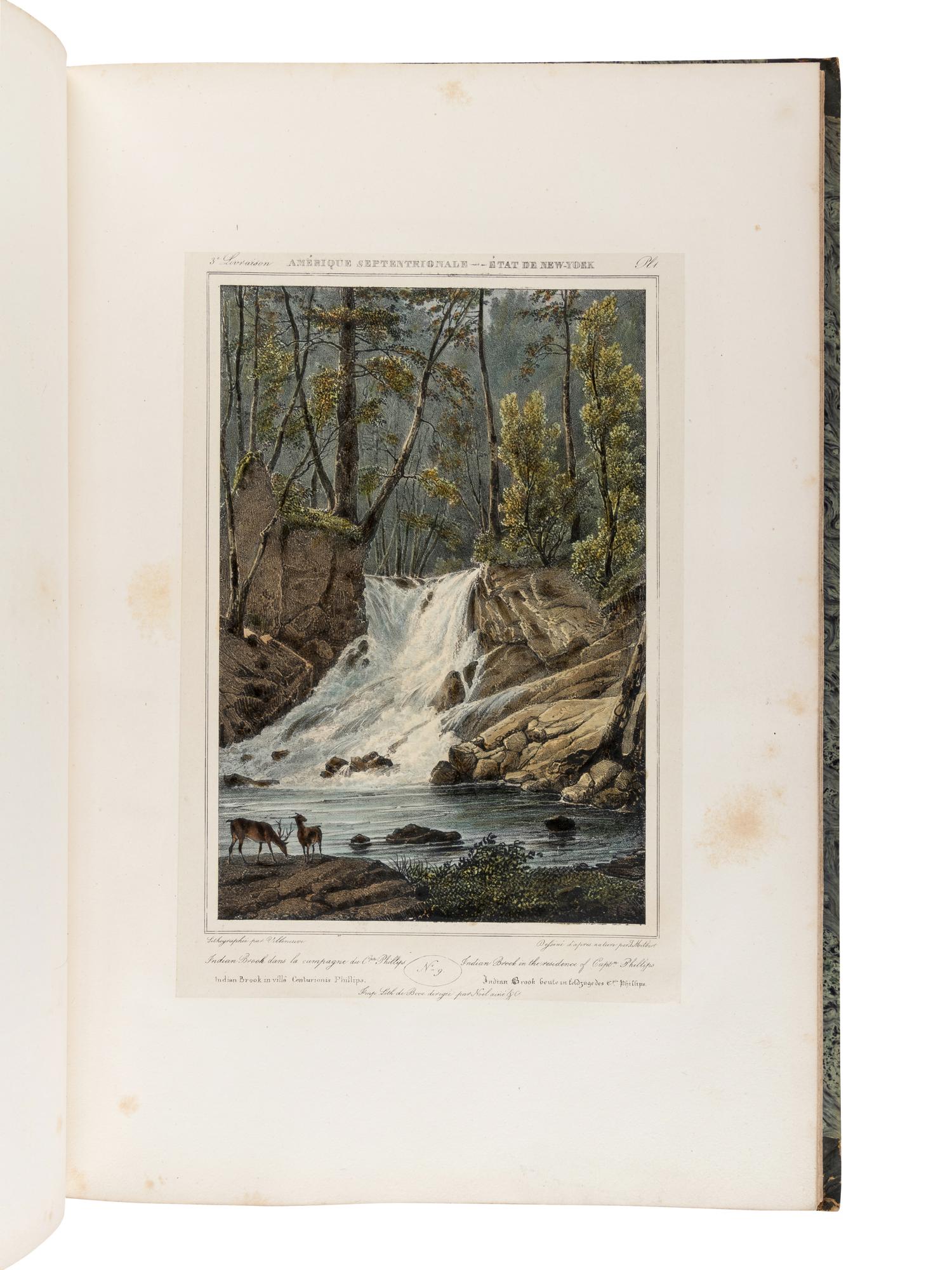 MILBERT, J[acques Gerard] (1766-1840). Itinéraire Pittoresque du Fleuve Hudson . Paris: Henri Gaugain, 1828.