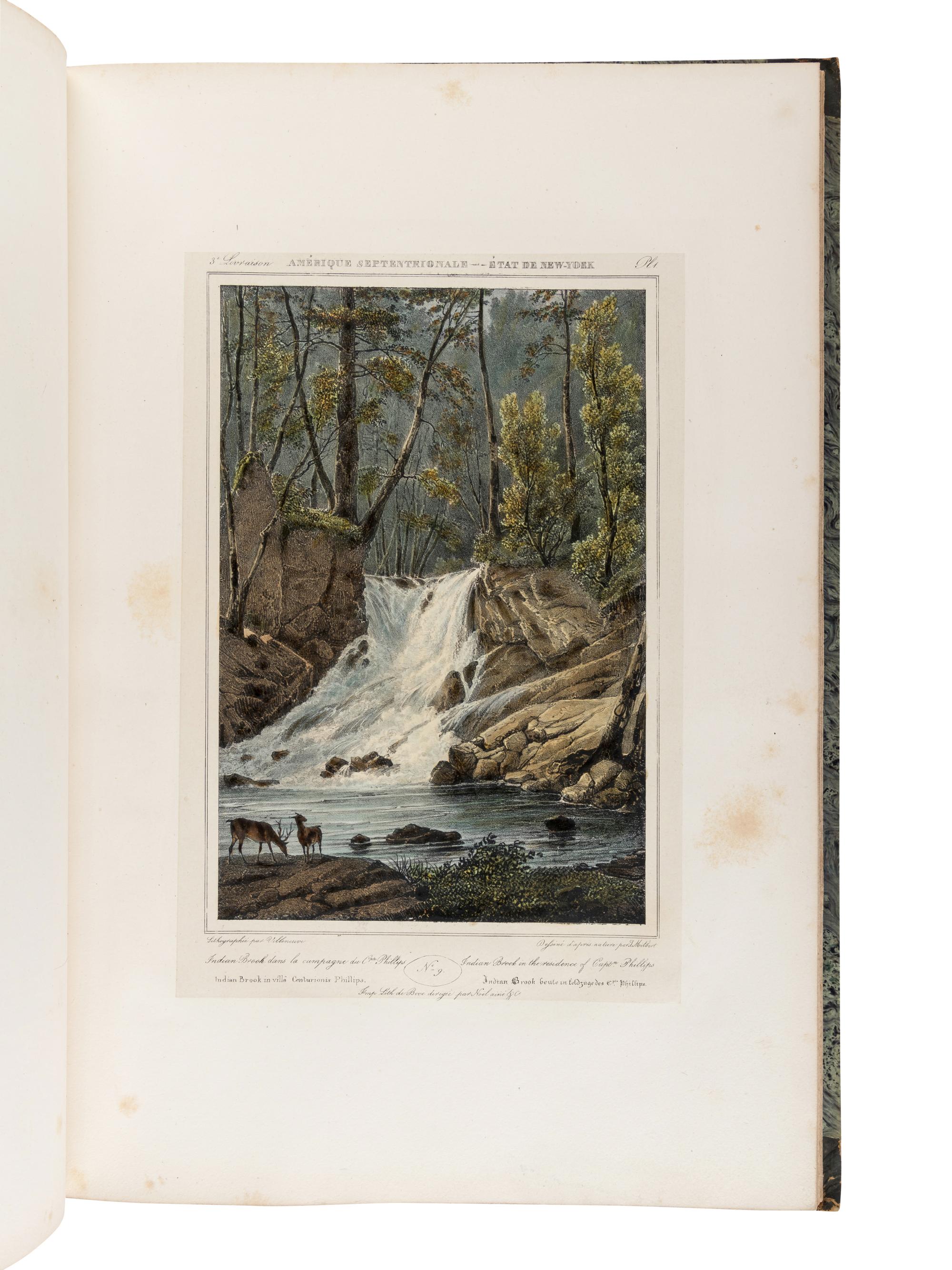 MILBERT, J[acques Gerard] (1766-1840). Itinéraire Pittoresque du Fleuve Hudson . Paris: Henri Gaugain, 1828.