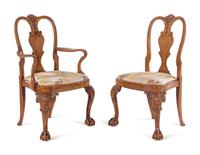 A Set of Six George I Walnut Dining Chairs