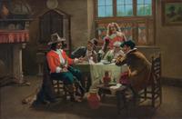 After Federico Andreotti, (Italian, 1847-1930), Men Around Table