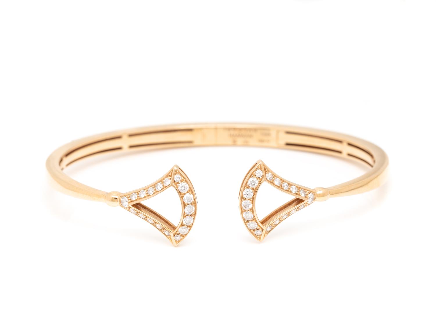 BULGARI, ROSE GOLD AND DIAMOND 'DIVAS' DREAM' BANGLE BRACELET