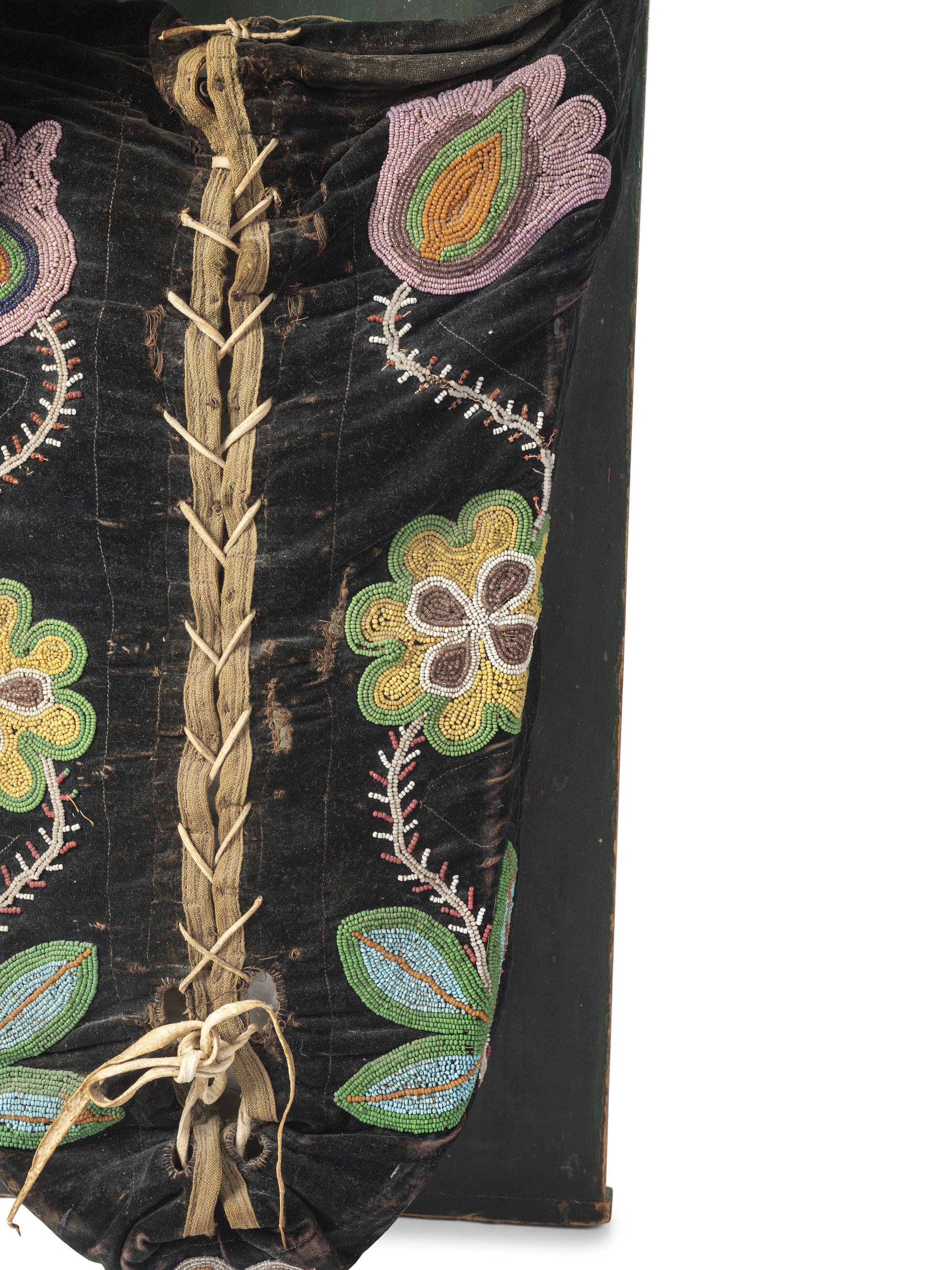 Great Lakes Beaded Cradle, with Bentwood Frame