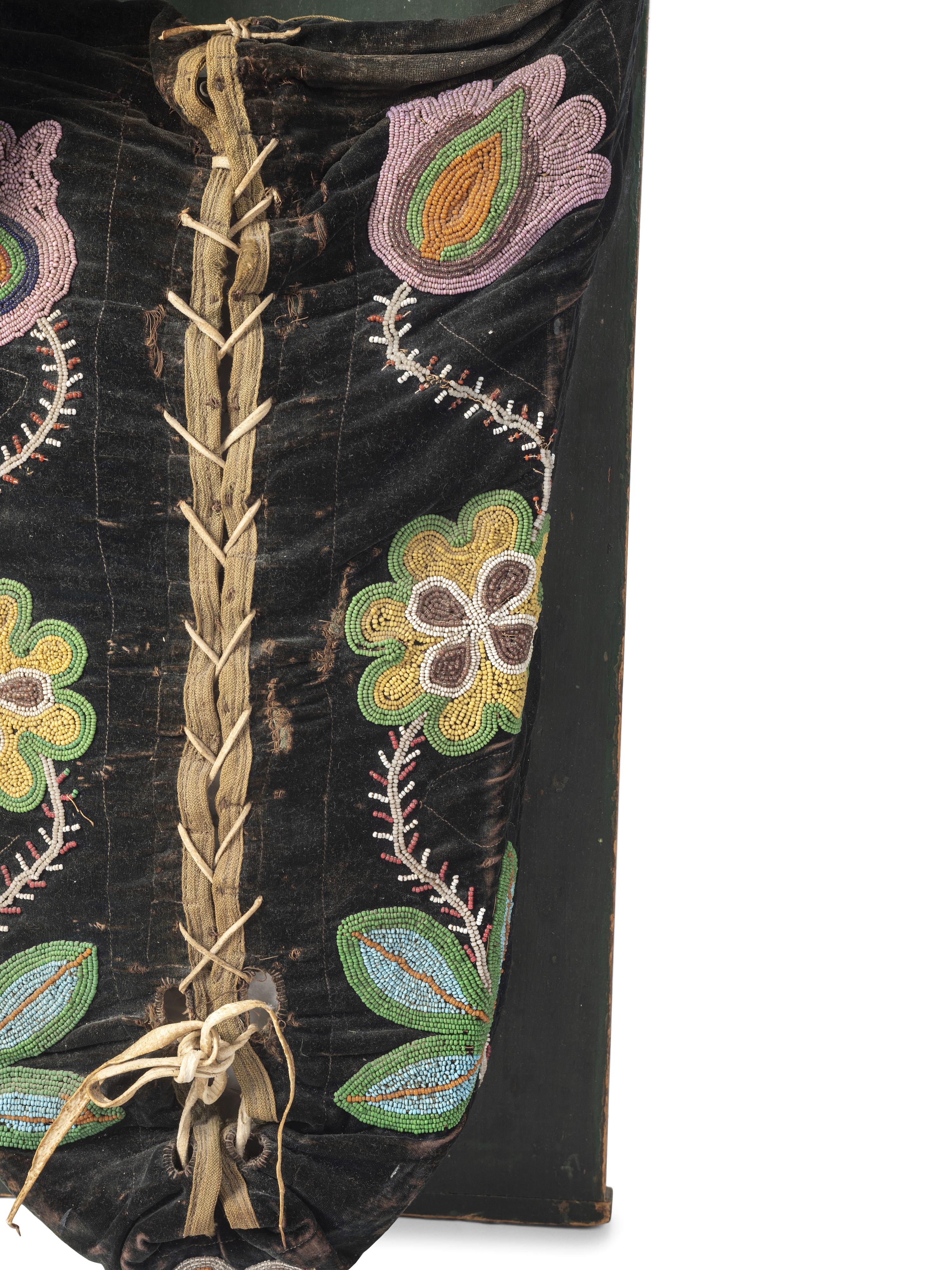 Great Lakes Beaded Cradle, with Bentwood Frame
