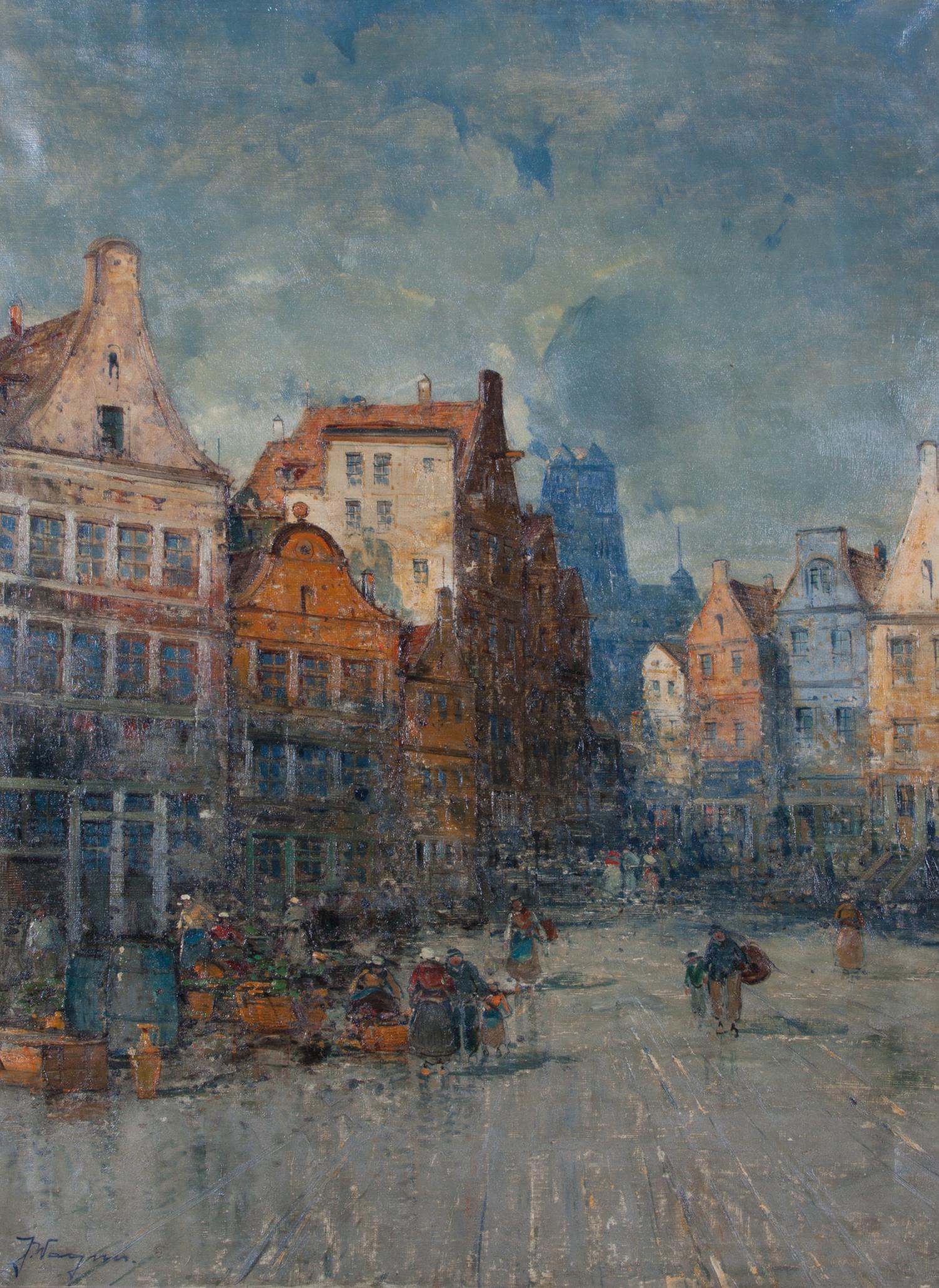 J. Wagner, (19th/20th century), German Street Scene