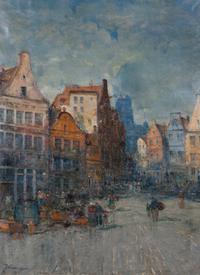 J. Wagner, (19th/20th century), German Street Scene