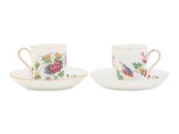 A Set of Wedgwood Cuckoo Porcelain Demitasse Cups and Saucers