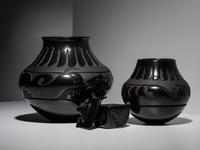 Carved Blackware Pottery