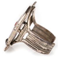 Silver and Mosaic Inlay Mudhead Cuff Bracelet