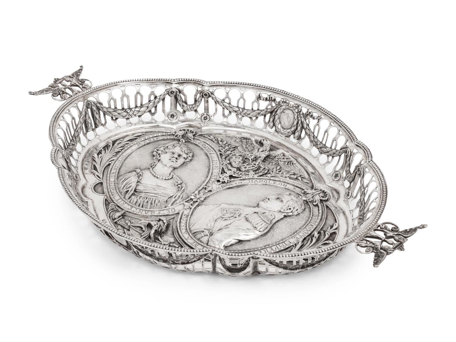 A Continental Silver Centerpiece Basket