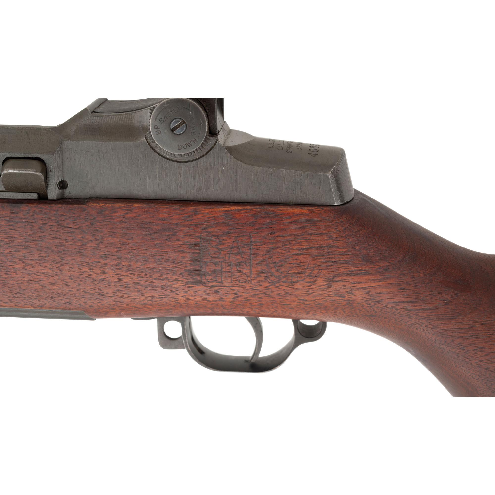 **Springfield M1 Garand Dated December, 1941 with Original Barrel, Uncut Operating Rod, Flush Nut Sights, British Poofs