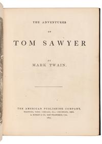 CLEMENS, Samuel Langhorne ("Mark Twain") (1835-1910) . The Adventures of Tom Sawyer. Hartford, et al: The American Publishing Company, 1877.