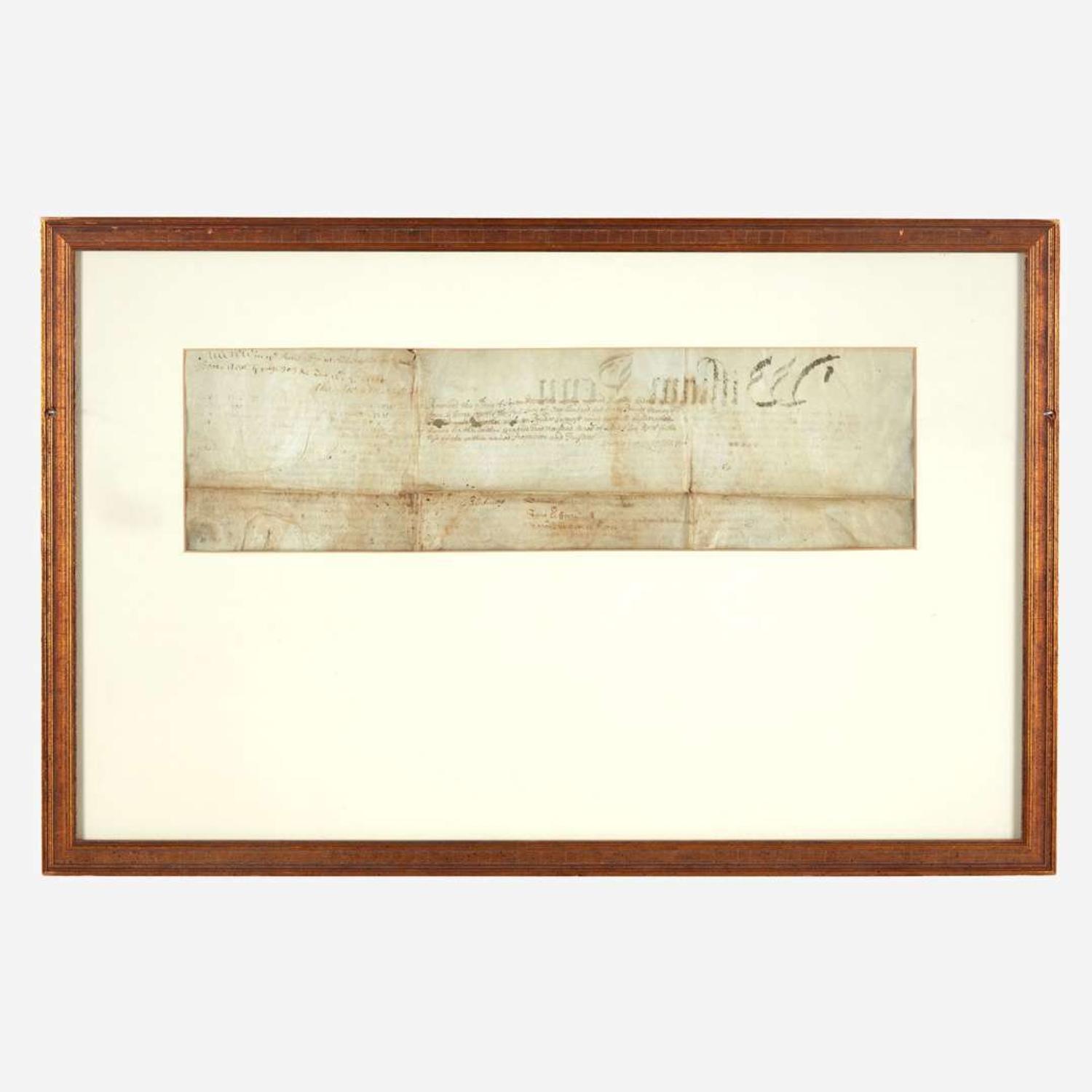 [Pennsylvania] Logan, James Land Patent, signed