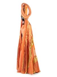 Bob Mackie Orange Beaded Dress with Headpiece