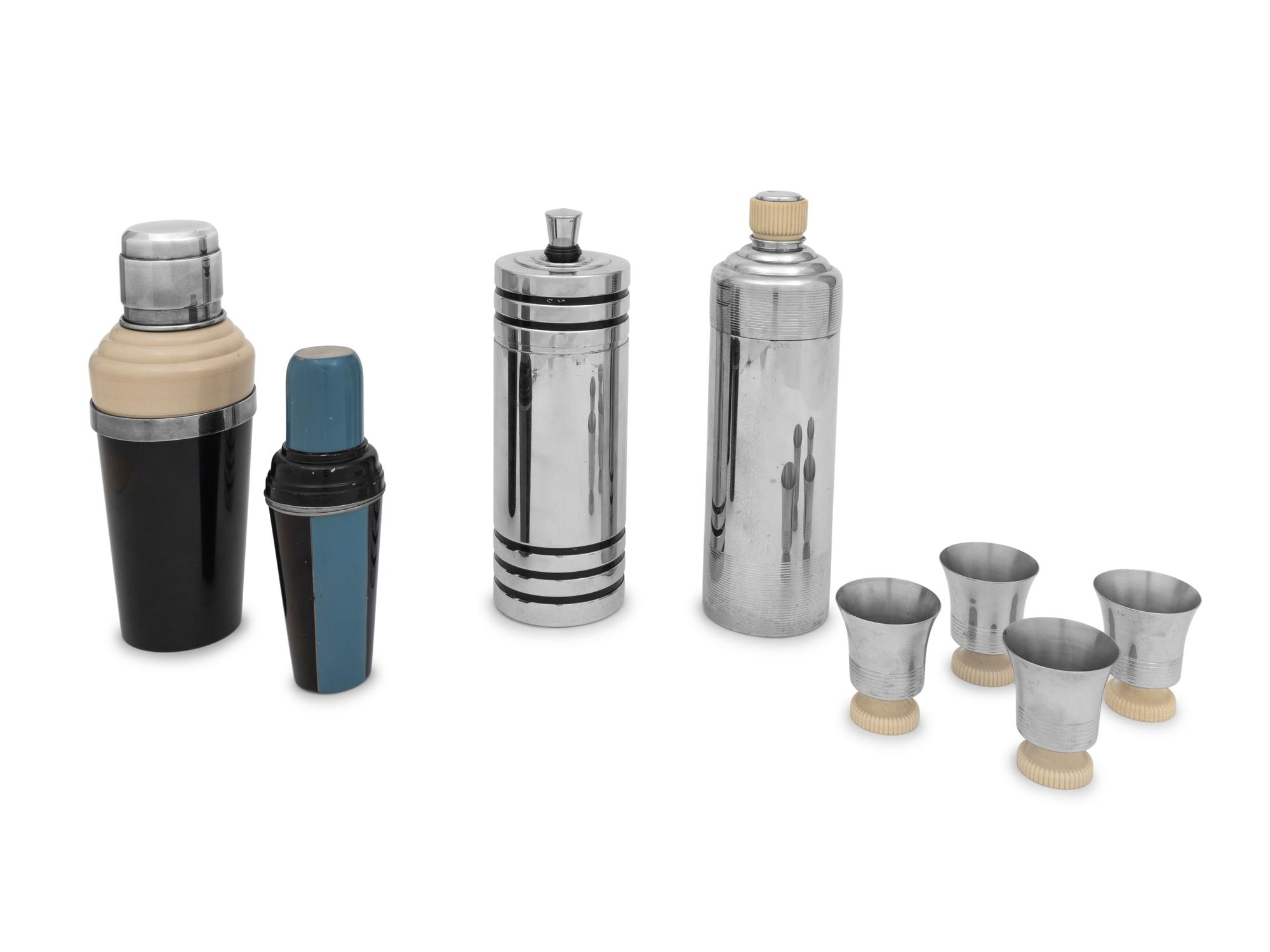A Group of Four Cocktail Shakers