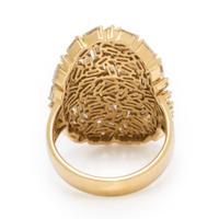 Diamond and Yellow Gold Cluster Ring